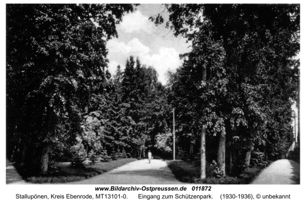 Stallupönen, Eingang zum Schützenpark