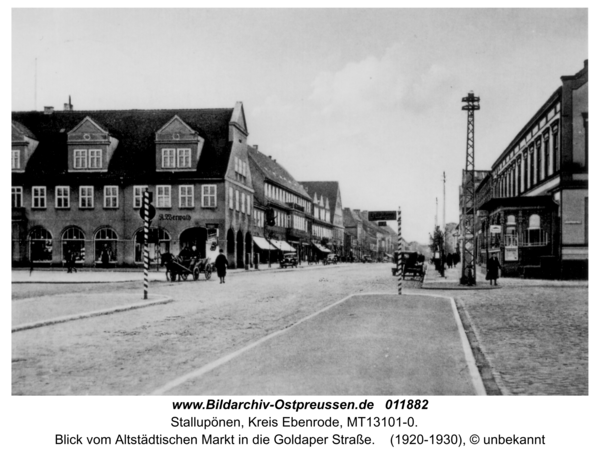 Stallupönen, Blick vom Altstädtischen Markt in die Goldaper Straße