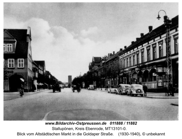 Stallupönen, Blick vom Altstädtischen Markt in die Goldaper Straße