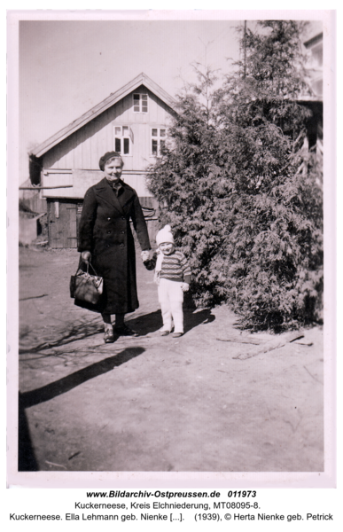 Kuckerneese. Ella Lehmann geb. Nienke mit Wolfgang Nienke aus Herdenau