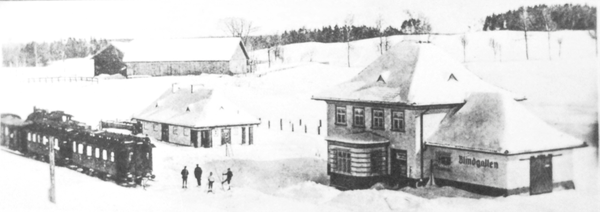 Blindgallen (Schneegrund), Bahnhof im Winter