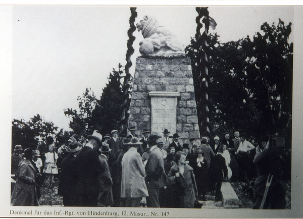 Hohenstein Kr. Osterode, Stadt, Einweihung des Denkmals für die "Hindenburger"