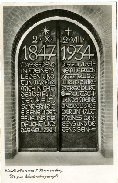Hohenstein Kr. Osterode, Stadt, Reichsehrenmal Tannenberg, Tor zur Hindenburggruft