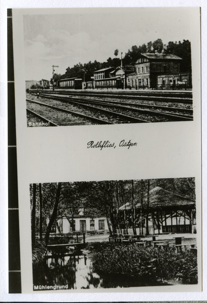 Rothfließ, Bahnhof und Postamt, Mühlengrund