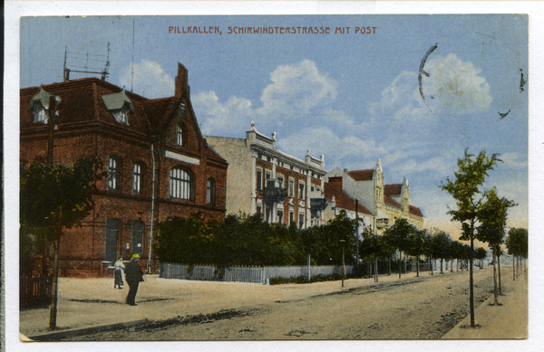Pillkallen Kr. Gumbinnen, Schirwindter Straße mit Postamt