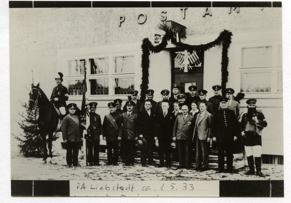 Liebstadt, Postamt, Gruppenbild Postbeamte