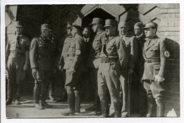 Hohenstein Kr. Osterode, Tannenberg-Nationaldenkmal, Besuch von RAD-Führer Hierl