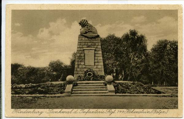 Hohenstein Kr. Osterode, Denkmal für das Hindenburg-Regiment (IR 147) = Löwendenkmal