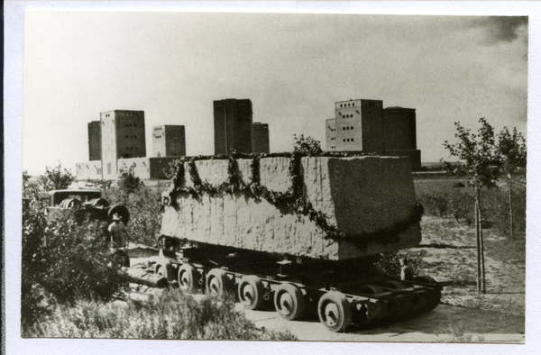 Hohenstein Kr. Osterode,  Findling, der bearbeitet über dem Eingang der Hindenburggruft im Reichsehrenmal Tannenberg eingefügt wird