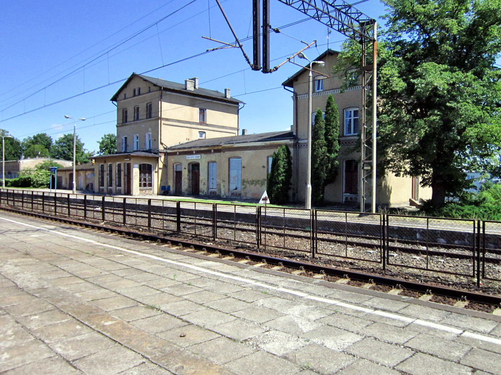 Bischdorf Kr. Rößel (Sątopy-Samulewo), Bahnhof Gleisseite