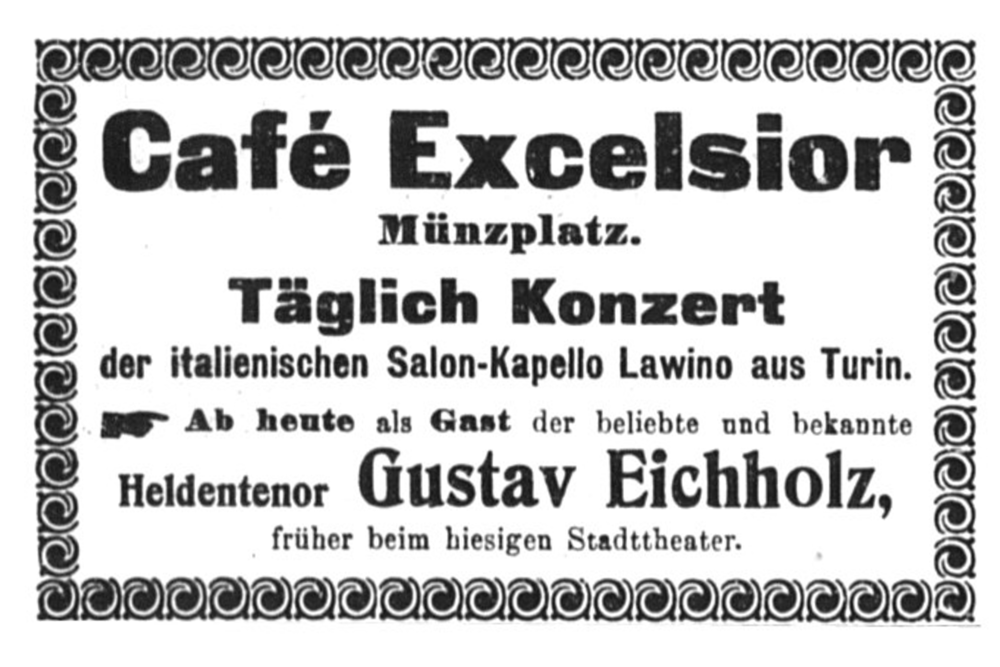 Königsberg (Pr.), Cafe Excelsior, Heldentenor Gustav Eichholz