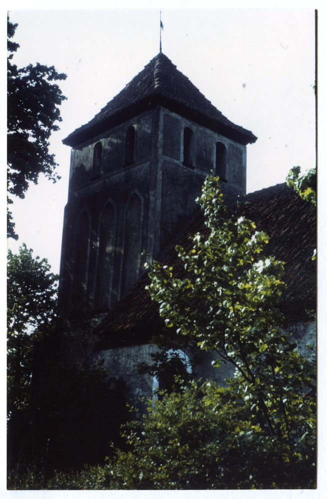 Marienfelde Kr. Osterode (Glaznoty), Ev. Kirche, Kirchturm