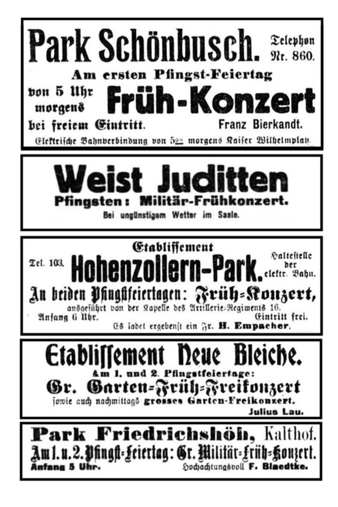 Königsberg, Konzerte zu Pfingsten