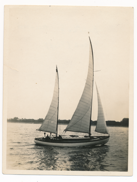 Pillauer Seetief, Das Segelschiff Baldur II vor der Pregel Einfahrt