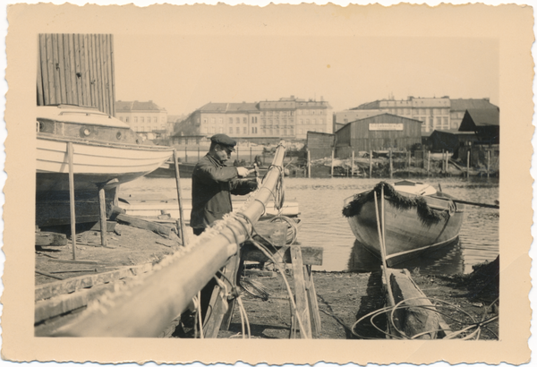 Königsberg (Pr.), Das Segelboot Baldur III nach dem Stapellauf