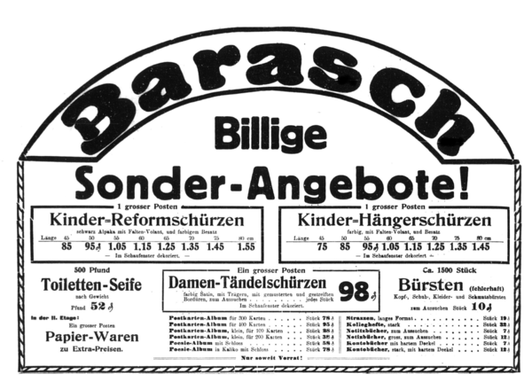 Königsberg (Pr.) Barasch, Warenhaus, Billige Sonderangebote