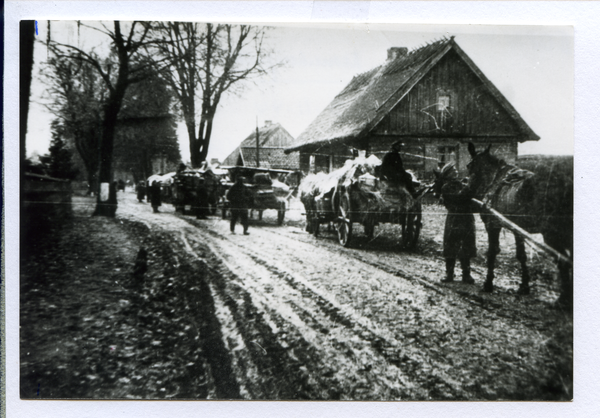 Manchengut, Treck aus Altenkrug vor der Verteilung der Quartiere