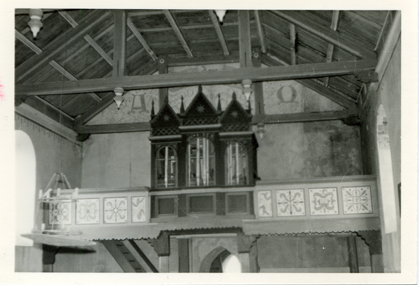 Marienfelde Kr. Osterode (Glaznoty),  Ev. Kirche, Blick zur Orgelempore