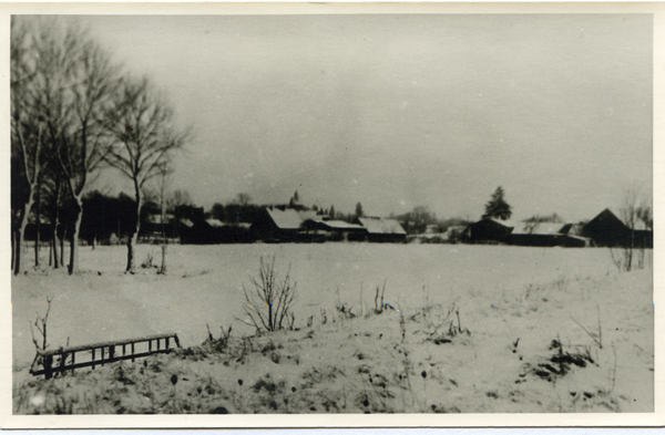 Marwalde (Marwałd), Ortsansicht von Norden (Winteraufnahme)