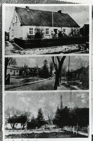 Groß Nappern, Gasthaus Emil Jankowski, Kriegerdenkmal-Glockenturm-Sporthalle, Brennerei