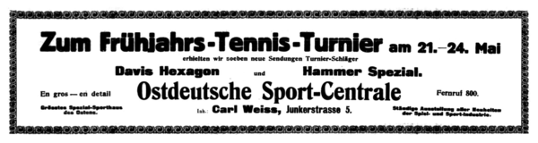 Königsberg, Junkerstr., Ostdeutsche Sport-Centrale, Inh. Carl Weiss