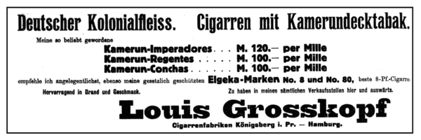 Königsberg, Knochenstraße, Louis Grosskopf,  Zigarren- und Tabakhandel