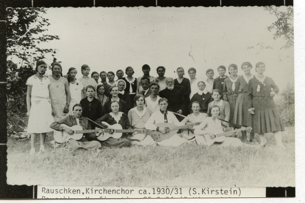 Rauschken Kr. Osterode, Kirchenchor mit Pfarrer Lange