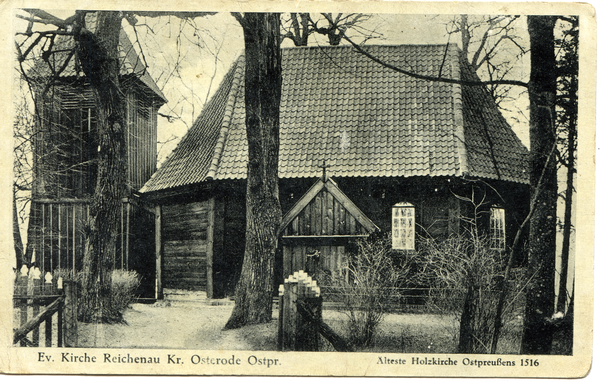 Reichenau, Ev. Kirche-Älteste Holzkirche Ostpreußens von 1516