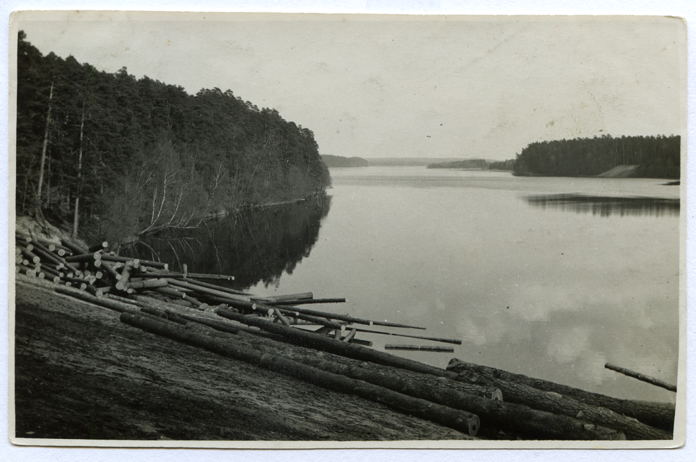 Großer Schilling-See, Holzablagen am See