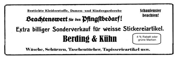 Königsberg (Pr.), Berding & Kühn, Versandhaus, Litauische Gebildwaren, Stickereiartikel