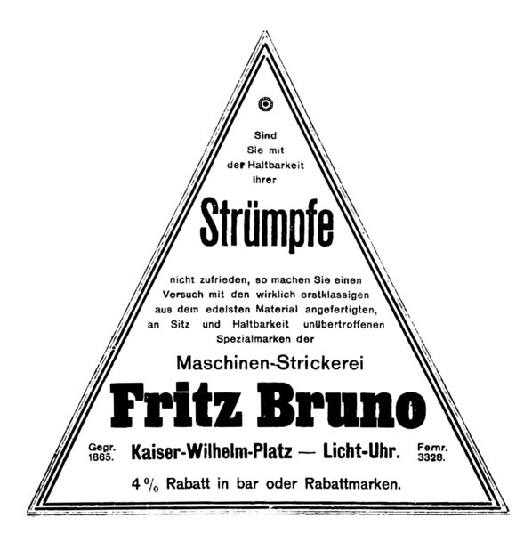 Königsberg, Kaiser-Wilhelm-Platz, Fritz Bruno, Maschinen Strickerei, Strümpfe