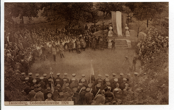 Tannenberg Kr. Osterode , Einweihung des Gedenksteins des Kriegerdenkmals