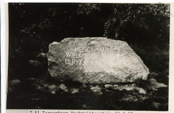 Tannenberg Kr. Osterode (Stębark),  Polnischer Gedenksteins des Hochmeisters Ulrich von Jungingen (Hochmeisterstein)