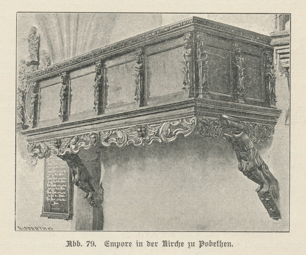 Pobethen, Kirche, Empore