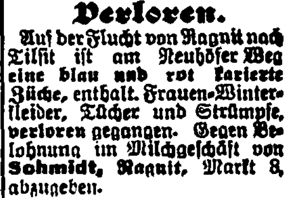 Ragnit, Milchgeschäft Schmidt