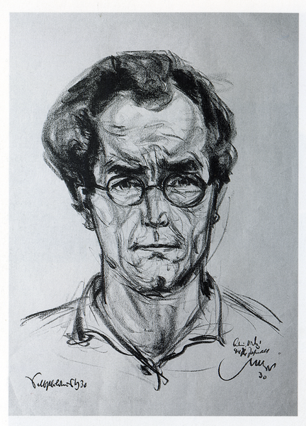 Königsberg (Pr.), Emil Stumpp, Pressezeichner und Karrikaturist (Selbstporträt)