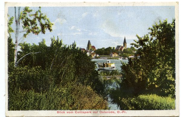 Osterode (Ostpr.), Ortsansicht vom Collispark aus