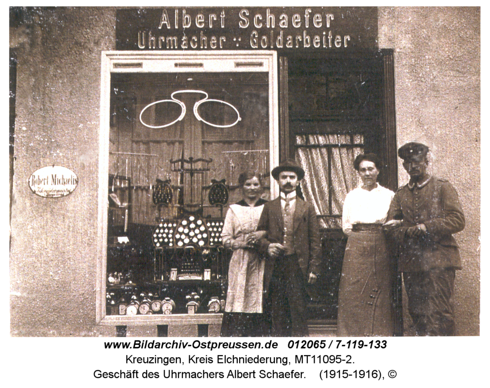 Kreuzingen, Geschäft des Uhrmachers Albert Schaefer