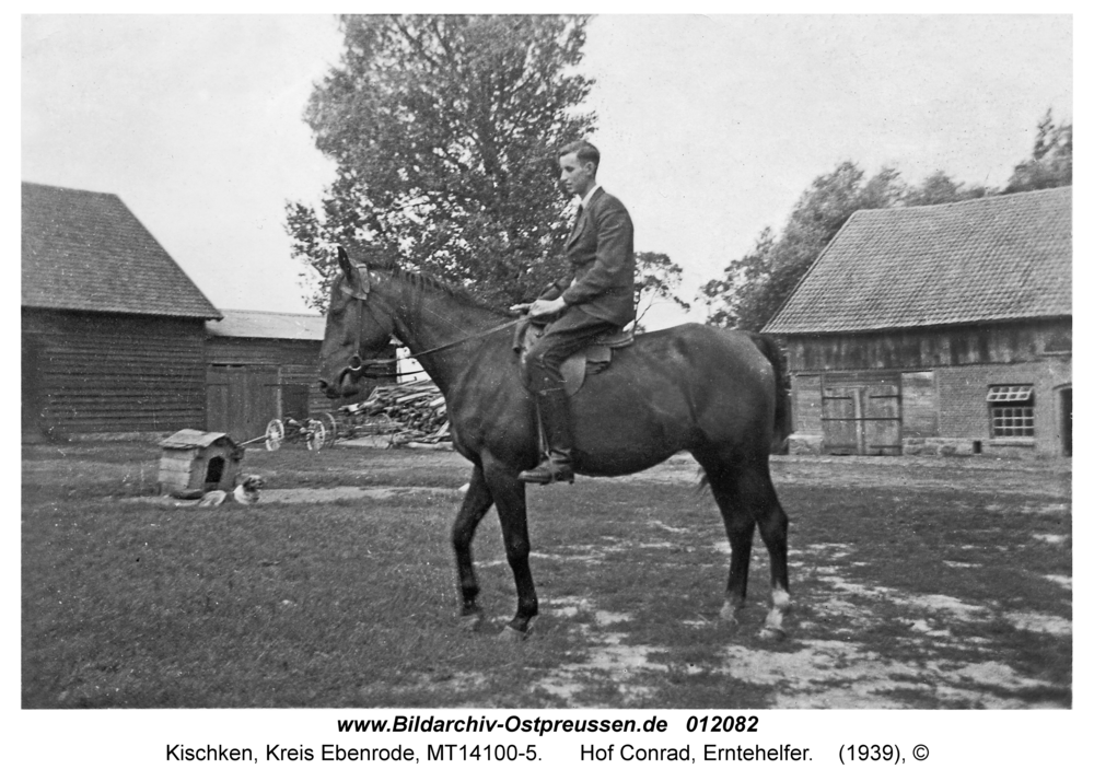 Kischken Kr. Ebenrode, Hof Conrad, Erntehelfer