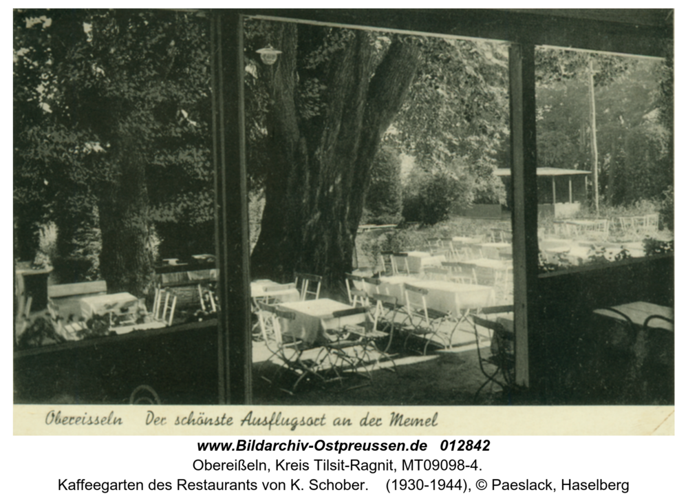 Obereißeln, Kaffeegarten des Restaurants von K. Schober