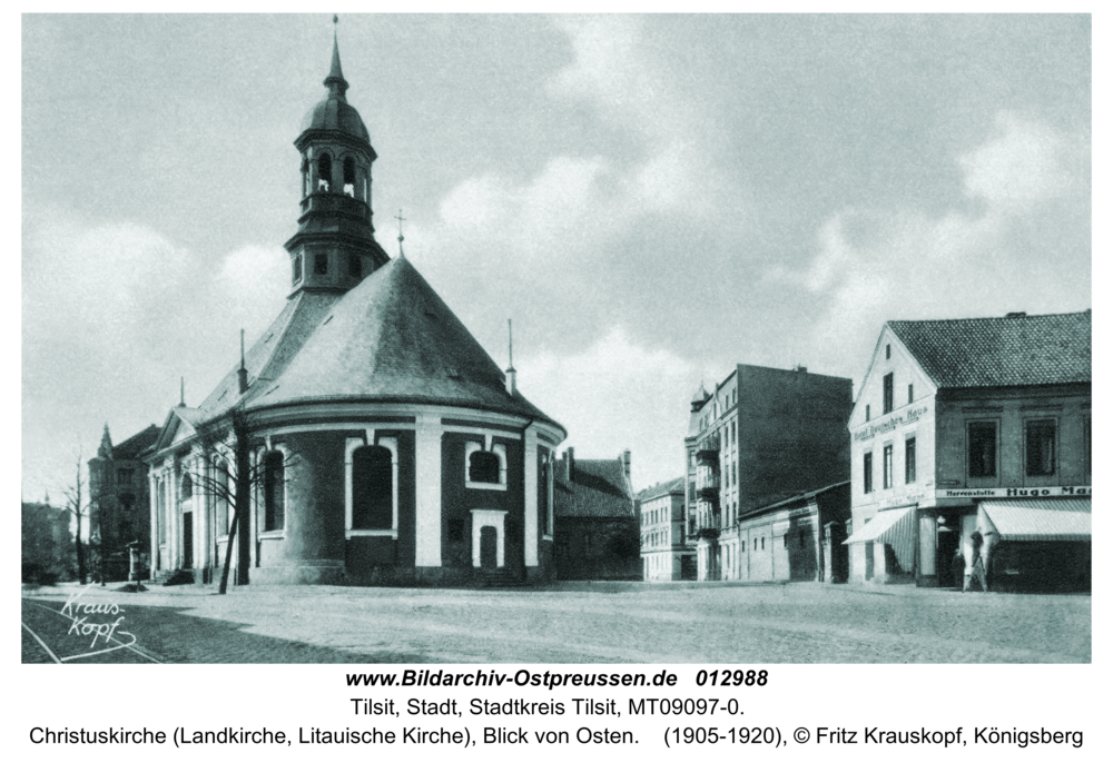 Tilsit, Christuskirche (Landkirche, Litauische Kirche), Blick von Osten