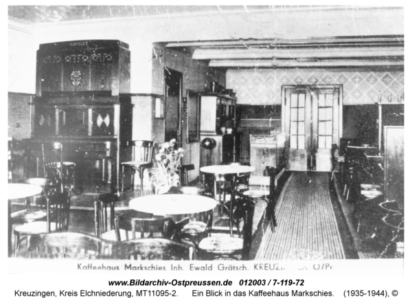 Kreuzingen, Ein Blick in das Kaffeehaus Markschies
