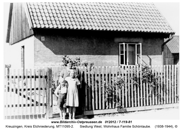 Kreuzingen, Siedlung West, Wohnhaus Familie Schöntaube