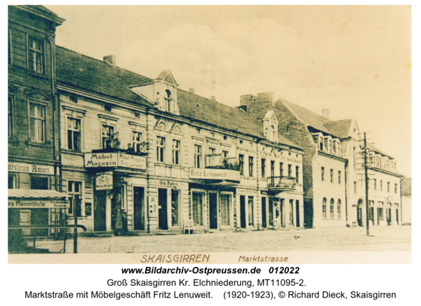 Groß Skaisgirren, Marktstraße mit Möbelgeschäft Fritz Lenuweit