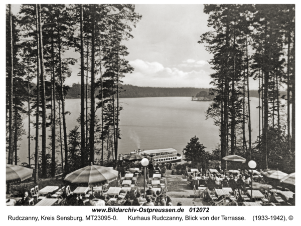 Niedersee, Kurhaus Rudczanny, Blick von der Terrasse