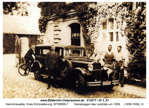 Heinrichswalde, Dienstwagen des Landrats um 1939