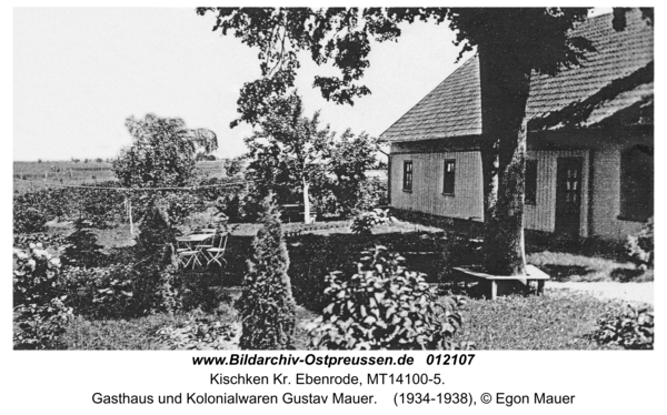 Kischken Kr. Ebenrode, Gasthaus und Kolonialwaren Gustav Mauer