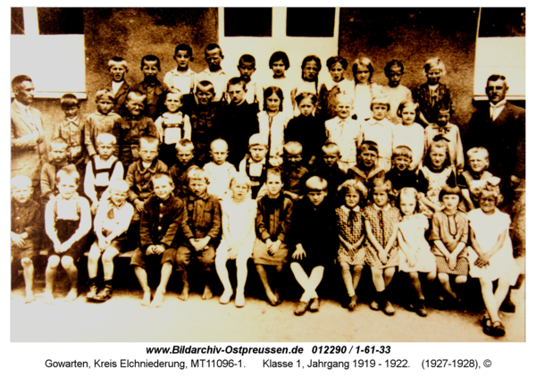 Gowarten, Klasse 1, Jahrgang 1919 - 1922