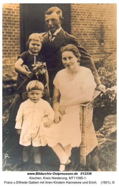 Kischen, Franz u Elfriede Gallein mit ihren Kindern Hannelore und Erich