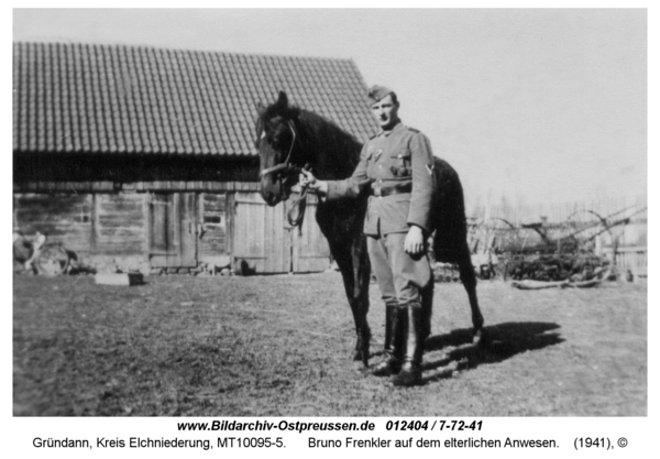 Gründann, Bruno Frenkler auf dem elterlichen Anwesen